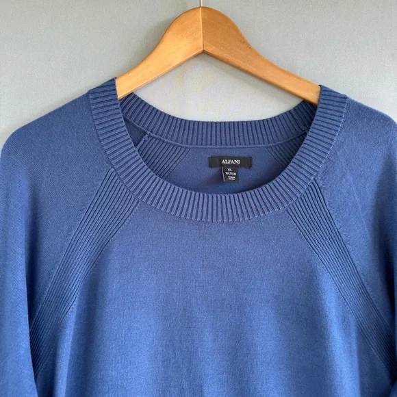 🎉5 for $40🎉 Alfani Sweater Pullover Women Size XL Blue - Picture 4 of 9